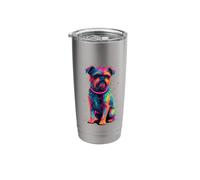 Splash Art Griffon Bruxellois Brussels Griffon Bicchiere termico in acciaio inox doppia parete