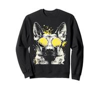 Splash Art Grunge Style Pastore Tedesco Cane con Sfumature Felpa