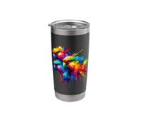 Splash Art Inseparabili Birdwatching Inseparabile Bicchiere termico in acciaio inox doppia parete