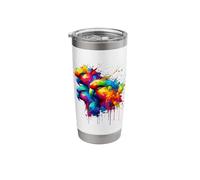 Splash Art Inseparabili Birdwatching Inseparabile Bicchiere termico in acciaio inox doppia parete
