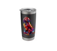 Splash Art Irish Setter Red Setter Bicchiere termico in acciaio inox doppia parete
