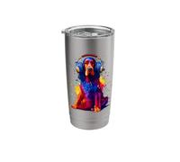 Splash Art Irish Setter Red Setter Bicchiere termico in acciaio inox doppia parete