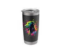 Splash Art Irish Wolfhound Bicchiere termico in acciaio inox doppia parete