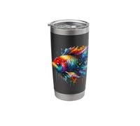 Splash Art Koi Fish Fishkeeping Fishkeeper Aquascaping Kois Bicchiere termico in acciaio inox doppia parete
