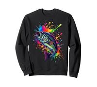 Splash Art Largemouth Bass Fishing Felpa