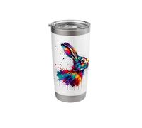 Splash Art Leprotto Dalla Coda Nera Bicchiere termico in acciaio inox doppia parete