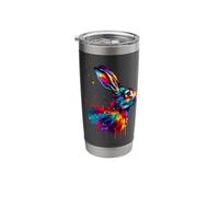 Splash Art Leprotto Dalla Coda Nera Bicchiere termico in acciaio inox doppia parete