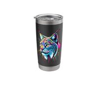 Splash Art Lince Linci Bicchiere termico in acciaio inox doppia parete