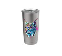 Splash Art Lince Linci Bicchiere termico in acciaio inox doppia parete