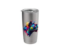 Splash Art Pantera Pantere Bicchiere termico in acciaio inox doppia parete