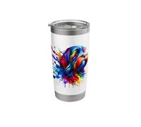 Splash Art Petit Basset Griffon Vendéen PBGV Bicchiere termico in acciaio inox doppia parete