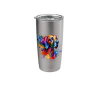 Splash Art Pointer Dog Bicchiere termico in acciaio inox doppia parete