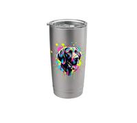 Splash Art Pointer Dog Bicchiere termico in acciaio inox doppia parete