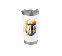 Splash Art Roseate Spoonbill Roseo Bicchiere termico in acciaio inox doppia parete