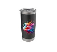 Splash Art Roseate Spoonbill Roseo Bicchiere termico in acciaio inox doppia parete