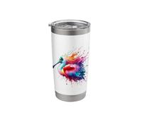 Splash Art Roseate Spoonbill Roseo Bicchiere termico in acciaio inox doppia parete