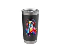 Splash Art Roseate Spoonbill Roseo Bicchiere termico in acciaio inox doppia parete