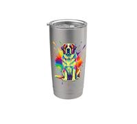 Splash Art Saint Bernard Bicchiere termico in acciaio inox doppia parete