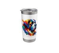 Splash Art Saint Bernard St. Bernard Bicchiere termico in acciaio inox doppia parete