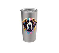 Splash Art Saint Bernard St. Bernard Bicchiere termico in acciaio inox doppia parete