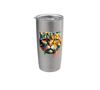 Splash Art Scottish Fold Cat Scottish Folds Coupari Bicchiere termico in acciaio inox doppia parete