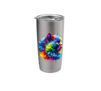 Splash Art Selkirk Rex Rexes Bicchiere termico in acciaio inox doppia parete