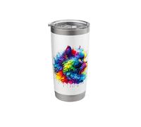 Splash Art Selkirk Rex Rexes Bicchiere termico in acciaio inox doppia parete