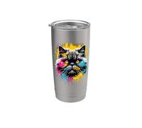 Splash Art Selkirk Rex Rexes Bicchiere termico in acciaio inox doppia parete