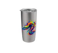 Splash Art Serpente Addestratore di Serpenti Bicchiere termico in acciaio inox doppia parete