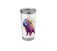 Splash Art Shar Pei Dog Bicchiere termico in acciaio inox doppia parete