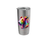 Splash Art Smooth Fox Terrier Smooth Fox Terriers Bicchiere termico in acciaio inox doppia parete