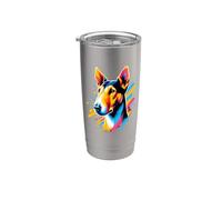 Splash Art Smooth Fox Terrier Smooth Fox Terriers Bicchiere termico in acciaio inox doppia parete
