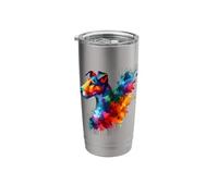 Splash Art Smooth Fox Terrier Smooth Fox Terriers Bicchiere termico in acciaio inox doppia parete