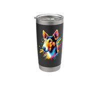 Splash Art Smooth Fox Terrier Smooth Fox Terriers Bicchiere termico in acciaio inox doppia parete
