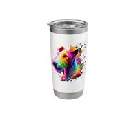 Splash Art Smooth Fox Terrier Smooth Fox Terriers Bicchiere termico in acciaio inox doppia parete