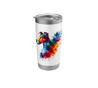 Splash Art Smooth Fox Terrier Smooth Fox Terriers Bicchiere termico in acciaio inox doppia parete