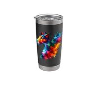 Splash Art Smooth Fox Terrier Smooth Fox Terriers Bicchiere termico in acciaio inox doppia parete