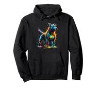 Splash Art Staffordshire Bull Terrier Staffy Terriers Felpa con Cappuccio