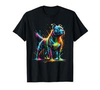 Splash Art Staffordshire Bull Terrier Staffy Terriers Maglietta