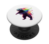 Splash Art Tasso Di Miele Honey Badgers Ratel PopSockets PopGrip Adesivo