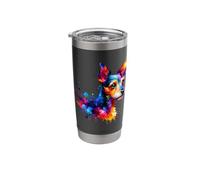 Splash Art Toy Fox Terrier American Toy Terriers Bicchiere termico in acciaio inox doppia parete