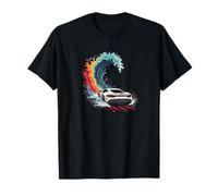 Splash Auto Sportiva Design Drift Arte Appassionati di Auto Maglietta