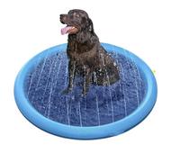 Splash Pad, Interactive Swimming Pool Play Mat with Sprinkler Feature, Waterproof Outdoor Water Toy for Summer Beach Trips, Birthday Parties, Parks, Playgrounds, Pets, and Community Events, Blue