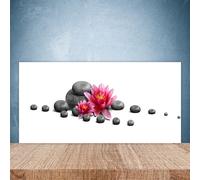 Splashback Paraschizzi Paraspruzzi 100x50 Fiore Pietre Arte Decorazione