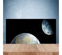 Splashback Paraschizzi Paraspruzzi 100x50 Luna Terra Spazio Universo Decorazione