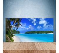 Splashback Paraschizzi Paraspruzzi 100x50 Spiaggia Palme Mare del Sud