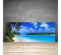 Splashback Paraschizzi Paraspruzzi 125x50 Spiaggia Palme Mare del Sud