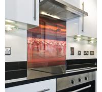 Splashback Paraschizzi Paraspruzzi Rivestimento Cucina animali panorama rosso