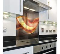 Splashback Paraschizzi Paraspruzzi Rivestimento Cucina vector astratto arancione