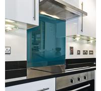 Splashback Paraspruzzi Protezione Cucina colore tinta unita blu smeraldo